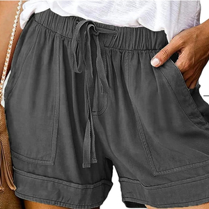 Nouveaux shorts décontractés pour femmes à prix bas, de haute qualité, avec logo personnalisé, pour l'été. - Product Image 3