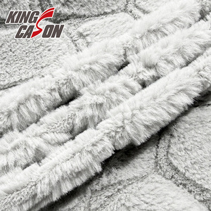 Bufanda de Piel de Conejo Jacquard con Patrón Irregular, Gruesa, Gris, Ecológica, para Decoración del Hogar, <span class=keywords><strong>Precio</strong></span> Económico, KINGCASON - Product Image 3