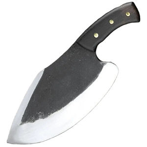 Cuchillo de Chef Burraq Hecho a Mano con Acero al Carbono, Diseño de Gota de Lluvia, Multifuncional, con Funda de Cuero, para Uso en Cocina, DIY, OEM - Product Image 3