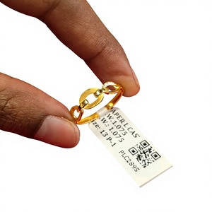22K Solid Gold Chain Link <b>Ring</b> for Women Traditional <b>Indian</b> Handcrafted Pure Gold Finger <b>Ring</b> Minimalist Fine Jewelry - Product Image 1