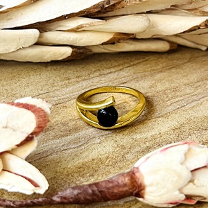 Latest Design Onyx <b>Rings</b> Minimalist Brass <b>Ring</b> for Women 18k Gold Plated Geometric Bypass <b>Dainty</b> <b>Ring</b> For Wholesale/OEM/ODM - Product Image 1