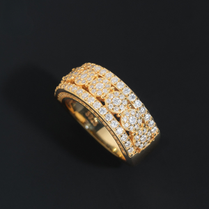 Channel Setting Moissanite Claw <b>Ring</b> GRA Certified Gold Rose Plated 925 Sterling <b>Silver</b> Hiphop Jewelry <b>Rings</b> Unisex <b>Men</b> Children - Product Image 2