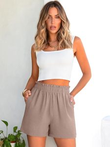 Shorts Casuales de Verano para Mujer, de Cintura Alta, en Spandex/Poliéster, Transpirables, de Secado Rápido, Ecológicos y Ligeros, Ideales para Vacaciones - Product Image 2