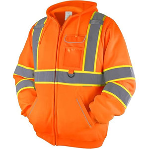 Sudadera con Capucha Reflectante ANSI Clase 2, Impermeable y de Seguridad Mejorada, Diseñada para Mejorar la Visibilidad Durante Tareas Laborales Difíciles - Product Image 1