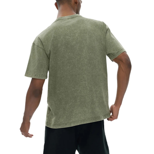 T-shirt sans manches numérique pour homme, 260g, en coton épais, délavé, effet vintage, style streetwear, personnalisable, vente en gros - Product Image 2