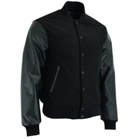 Veste universitaire personnalisée en laine Melton avec manches en cuir PU, couleurs personnalisées, logo personnalisé, streetwear éco-responsable