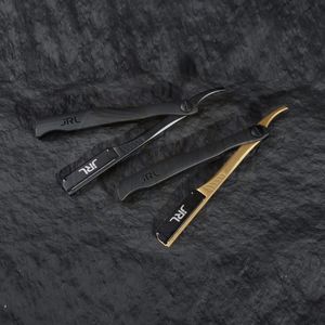 JRL Gold & Black Magnetic Luxury Stainless Steel Manual Straight Edge Razor with Custom Logo for Professional Barbers <b>Beard</b> <b>Care</b> - Product Image 1