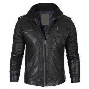 2026 OEM Hot Demanding Customized Black Cowhide Leather <b>Jackets</b> For Men's 100%High Quality Low MOQ Winter Fashion <b>Heated</b> <b>Jackets</b> - Product Image 1