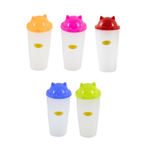 Tasse portable de conception ours de qualité supérieure avec couvercle en plastique de haute qualité pour jus d'eau ou de boissons gazeuses pour la maison ou le bureau - Product Image 1