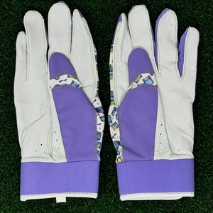 Purple Full Finger Gloves With Retro <b>Game</b> Pattern <b>Hook</b> And Loop Closure Non Slip Outdoor Unisex - Product Image 3