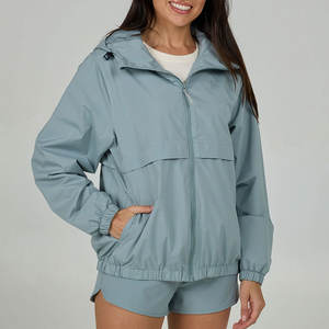 Ensemble 2 pièces coupe-vent et short de qualité supérieure, vente en gros, faible MOQ, fabrication sur mesure, ensembles coupe-vent brodés à fermeture éclair - Product Image 1