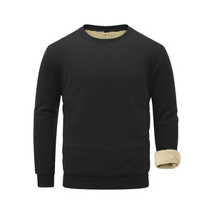 เสื้อสเวตเชิ้ตถักลายแจ็คการ์ดบุผ้ากันหนาวสำหรับผู้ชาย ผลิตจากโพลีเอสเตอร์รีไซเคิล เป็นมิตรต่อสิ่งแวดล้อม คอสูง ซิปยาว - Product Image 1