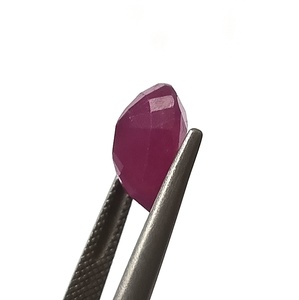 Rubis naturel brut du Mozambique, non chauffé, non traité, taille coussin facettée 9,4x12,5 mm, pierre précieuse en vrac, 7,45 carats - Product Image 4