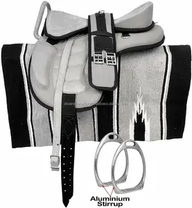 Selle de cheval en cuir suédé synthétique Freemax durable de haute qualité toutes les couleurs et tailles disponibles pour l'équitation Tack - Product Image 1