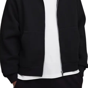 Custom Men Boxy Full <b>Zip</b> Hoodie Heavyweight Cotton Blend Drop Shoulder Streetwear OEM ODM Clothing Manufacturer - Product Image 6