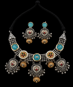 Garantía Comercial: Ghungroo Latkan de Aleación Bicolor Plata y Oro con Pedrería de Cristal, Diseño Elaborado, para Mujer, Estilo Bohemia, para Bodas y Parejas - Product Image 2