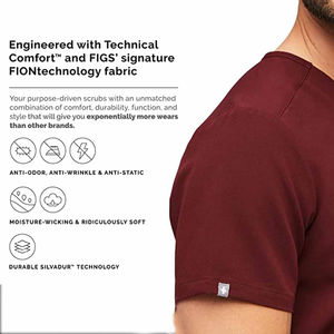 Uniformes Médicos Unisex de Tela Tejida Ecológica, Suaves, Transpirables, Resistentes a las Arrugas, de Secado Rápido, Poliéster/Rayón - Product Image 3