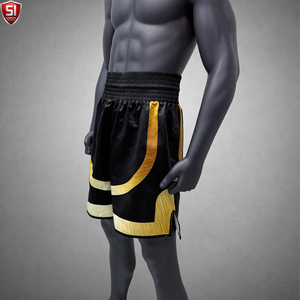 Shorts de boxe MMA élégants avec taille élastique et tissu satiné, ajustement confortable pour les combattants, séances d'entraînement, performances sur le ring - Product Image 5