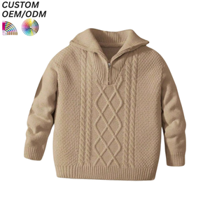 Pull en Coton Tricoté Respirant et Écologique pour Garçons, Modèle Designer Personnalisé, Vêtement d'Hiver Décontracté pour Enfants, Prise en Charge OEM ODM - Product Image 5
