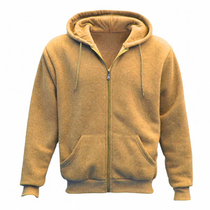 Men Autumn Hip Hop Heavyweight Full <b>Zip</b> Hoodie Custom Oversized Black 100% Cotton Eco-Friendly Breathable Customized Printing - Product Image 1