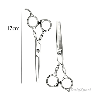TariqXport Best Selling <b>Barber</b> Kit with Hair Thinning Scissors and Mirror Polish Hair Cutting <b>Set</b> in Leather Case - Product Image 2