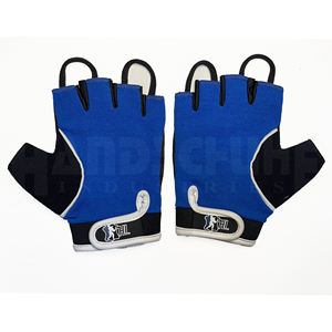Gants de musculation professionnels bleus et noirs avec rembourrage amélioré de la paume |   Poignée antidérapante de qualité supérieure pour un équipement de musculation ultime - Product Image 3