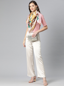 Écharpes carrées imprimées Matériau léger de haute qualité Accessoires élégants Parfait pour l'approvisionnement en vrac de commandes personnalisées - Product Image 2