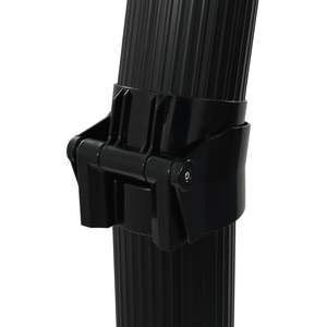 Grande douche solaire pliable d'extérieur noire en PVC résistant aux UV - Product Image 6