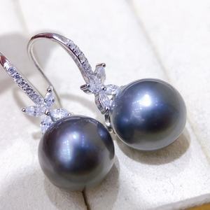 Boucles d'oreilles en perles d'eau douce naturelles, argent 925, crochet d'oreille, véritable chanvre dégradé, 4-10 mm, cercle parfait, légers défauts, boîte cadeau incluse - Product Image 3