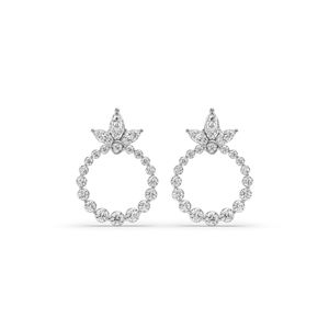 Pendientes de Diamantes de Laboratorio de 0.88Ct con Formas Múltiples (Marquise y Redondas) en Oro de 10K y 14K, Ligeros, Exclusivos, Inventario de Boutique - Product Image 3