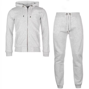 Custom Premium Quality Eco-Friendly Windproof Lightweight Polyester/Cotton 2Pcs Set Sportswear Hooded Fleece <b>Tracksuit</b> Solid - Product Image 1