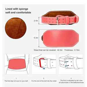 Workout Strength Training Wear Weightlifting Gym <b>Belt</b> Durable Breathable Leather Adjustable Elasticity Unisex <b>Powerlifting</b> <b>Belts</b> - Product Image 2