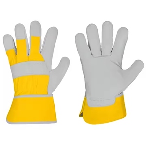 Guantes de Trabajo de Cuero Extra Resistentes, Cómodos, Antiestáticos, Antivibraciones, para Jardinería, Seguridad Industrial, de Algodón - Product Image 4