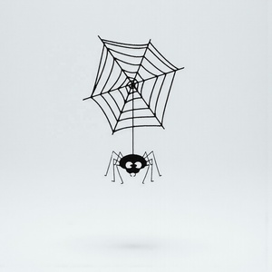 Metal Hanging Spider Web Decor Halloween Accent with Durable Iron Design Perfect for Walls Windows Parties and Spooky Displays - Product Image 2