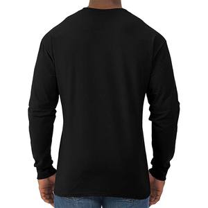 <b>Men</b> <b>Long</b> Sleeve Work T-Shirt Durable Crew Neck Cotton Tee Uniform & Daily Wear Top - Product Image 3