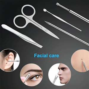 Premium 7 in 1 Stainless Steel Nail Care Set Professional <b>Manicure</b> <b>Kit</b> Portable Case Classic Style Adult Teen Custom Logo Single - Product Image 4