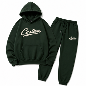 Wholesale Custom Men's Cotton Hooded Tracksuit Set Casual Athletic Jogging Suit Sportswear OEM Training Tracksuit - Product Image 6