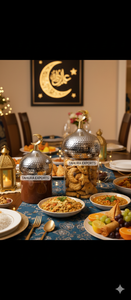 Pot de rangement en verre fait main, style luxe 2026, attrayant, pour la décoration de table du Ramadan, nouveau style avec couvercle en forme de minaret et pichet pour l'Aïd - Product Image 6