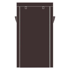 Scarpiera a 10 livelli marrone scuro con copertura antipolvere, moderna scarpiera in MDF per l'organizzazione di scarpe, mobiletto per la casa - Product Image 4
