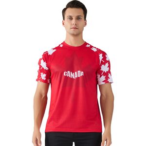 Camiseta de Fútbol de Canadá para Hombre, Manga Corta, Cuello Redondo, Estampado Sublimado, Poliéster que Absorbe la Humedad, Corte Atlético, Ropa Deportiva para Adultos - Product Image 4