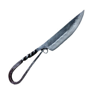 Cuchillo de Cocina Burraq Hecho a Mano, Estilo Medieval, Acero de Damasco Forjado, Multifuncional, Hoja No Ajustable, Personalizable - Product Image 4