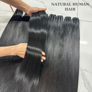 Extensiones de cabello humano virgen de extremo grueso dibujado doble de alta calidad Genius Weft Thin Soft Remy Invisible Machine Weft Hair Extension - Product Image 2