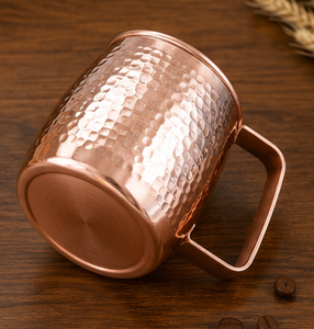 CopperBloom - Taza de cóctel Moscow Mule esférica elegante con efecto martillado, diseño vintage, metal ecológico, para el hogar - Product Image 3
