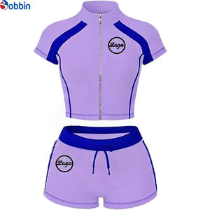 Top Trending Hot Selling Summer Clothes Women Custom Streetwear <b>Workout</b> Sets Zip up Short Sleeve <b>Jacket</b> and Shorts 3 Pcs Set - Product Image 2