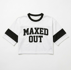 Football T-Shirts Cropped Jersey women's shirt Oversized Graphic Stripe <b>Trim</b> Quick Dry Summer OEM Custom Logo Vneck Short Sleeve - Product Image 3