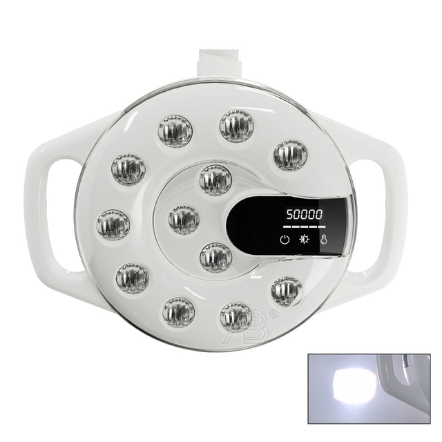 High Quality 12-Bulb Dual-Color Emission LCD Display Dental Light Automatic Induction Unit Chair Lamp 20W 8000-90000Lux CRI 95