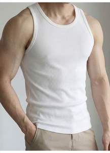 Men's Sleeveless O-Neck Knitted <b>Tank</b> <b>Top</b> Solid Color Casual Wear <b>White</b> Gray Black - Product Image 6
