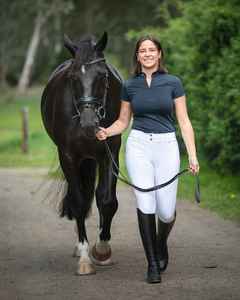 Hauts d'équitation pour femmes sur mesure OEM, manches courtes, respirants, légers, professionnels, hauts/chemises d'équitation - Product Image 4