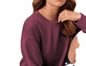 เสื้อครอปแขนยาวคอกลมผู้หญิง คุณภาพเยี่ยม ผลิตจากโพลีเอสเตอร์ 100% เนื้อผ้าบางเบา - Product Image 4