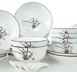 Vaisselle en porcelaine bol moderne simple et durable Ensemble de vaisselle en porcelaine osseuse - Product Image 4